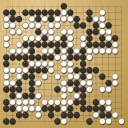 Board position at the end of game WAGC 1988 - Round 4 - Game 5: Kwang-Ho An vs Sen-Feng Wang