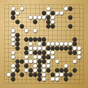 Board position at the end of game WAGC 1988 - Round 5 - Game 5: Laurent Heiser vs Ray Tomes