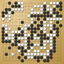 Board position at the end of game WAGC 1988 - Round 6 - Game 9: Primo Garofalo vs Ray Tomes