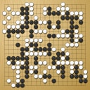 Board position at the end of game WAGC 1988 - Round 6 - Game 1: Sen-Feng Wang vs Wendong Zhang