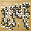 Board position at the end of game WAGC 1988 - Round 8 - Game 5: Vladimir Danek vs Piers Shepperson