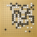 Board position at the end of game WAGC 1989 - Round 1 - Game 8: Kin-man Lau vs Vesa Laatikainen