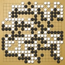 Board position at the end of game WAGC 1989 - Round 2 - Game 7: Alexej Lazarev vs Mun-Kang Liu