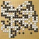 Board position at the end of game WAGC 1989 - Round 2 - Game 3: Hak-yeong Yi vs Andras Gondor