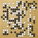 Board position at the end of game WAGC 1989 - Round 2 - Game 4: Helmut Hasibeder vs Philip Nicolet