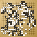 Board position at the end of game WAGC 1989 - Round 3 - Game 3: Hironori Hirata vs Helmut Hasibeder