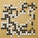 Board position at the end of game WAGC 1989 - Round 3 - Game 4: Hongsoo Shin vs Hak-yeong Yi