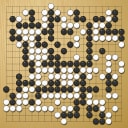 Board position at the end of game WAGC 1989 - Round 3 - Game 7: Sergio Parimbelli vs Carlos Asato