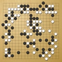 Board position at the end of game WAGC 1989 - Round 4 - Game 6: Hongsoo Shin vs Stefan Budig