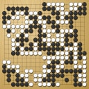 Board position at the end of game WAGC 1989 - Round 4 - Game 9: Kyle Jones vs Kazuo Kawai