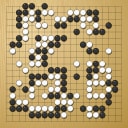 Board position at the end of game WAGC 1989 - Round 5 - Game 10: Kin-man Lau vs Sergio Parimbelli