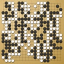 Board position at the end of game WAGC 1989 - Round 5 - Game 9: Sunghwa Hong vs Mark Boon