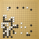 Board position at the end of game WAGC 1989 - Round 8 - Game 1: Zewu Che vs Stefan Budig