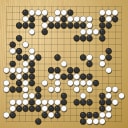 Board position at the end of game WAGC 1990 - Round 1 - Game 2: Gwanwook Ann vs Jurgen Mattern
