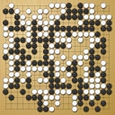 Board position at the end of game WAGC 1990 - Round 1 - Game 10: Ulrik Bro-Joergensen vs Zoltan Kelemen