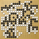 Board position at the end of game WAGC 1990 - Round 1 - Game 3: Zoran Mutabzija vs Sen-feng Wang
