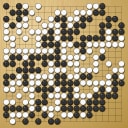 Board position at the end of game WAGC 1990 - Round 2 - Game 2: Jyhhao Su vs Frank Janssen