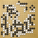 Board position at the end of game WAGC 1990 - Round 2 - Game 7: Noel Mitchell vs Patrice Gosteli