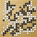 Board position at the end of game WAGC 1990 - Round 2 - Game 10: Zoltan Kelemen vs Michel Wettach