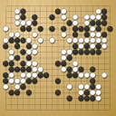 Board position at the end of game WAGC 1990 - Round 3 - Game 1: Hao Chang vs Laurent Heiser