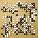 Board position at the end of game WAGC 1990 - Round 3 - Game 9: Michel Wettach vs Thomas Hubner