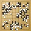 Board position at the end of game WAGC 1990 - Round 4 - Game 6: Leszek Soldan vs Matti Siivola