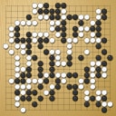 Board position at the end of game WAGC 1990 - Round 4 - Game 3: Thomas Hubner vs Jyhhao Su
