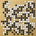 Board position at the end of game WAGC 1990 - Round 5 - Game 7: Matti Siivola vs Patrice Gosteli