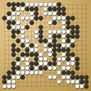 Board position at the end of game WAGC 1990 - Round 5 - Game 3: Ying Kan vs Laurent Heiser