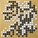 Board position at the end of game WAGC 1990 - Round 6 - Game 6: Michel Wettach vs Patrice Gosteli