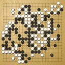 Board position at the end of game WAGC 1990 - Round 7 - Game 12: Edmond Tan vs Noel Mitchell