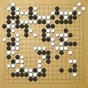 Board position at the end of game WAGC 1990 - Round 7 - Game 2: Hiroshi Miura vs Gwanwook Ann