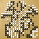 Board position at the end of game WAGC 1990 - Round 8 - Game 9: Carlos Segura vs Noel Mitchell