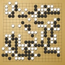 Board position at the end of game WAGC 1990 - Round 8 - Game 7: Edmund Shaw vs Bjoern Hallin