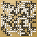 Board position at the end of game WAGC 1990 - Round 8 - Game 4: Pierre Colmez vs Helmut Hasibeder
