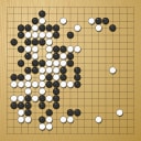Board position at the end of game WAGC 1991 - Round 4 - Game 2: Laurent Heiser vs Velimir Kuhar