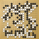 Board position at the end of game WAGC 1991 - Round 5 - Game 2: Jiaqing Li vs Vladimir Danek
