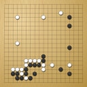 Board position at the end of game WAGC 1991 - Round 8 - Game 4: Egbert Rittner vs Jean Michel