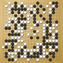 Board position at the end of game WAGC 1992 - Round 1 - Game 5: Andras Gondor vs Frank Janssen