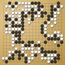 Board position at the end of game WAGC 1992 - Round 2 - Game 8: Vesa Laatikainen vs Jostein Flood