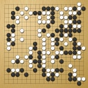 Board position at the end of game WAGC 1992 - Round 3 - Game 1: Yasuro Kikuchi vs Frank Janssen