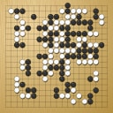 Board position at the end of game WAGC 1992 - Round 3 - Game 4: Ying Kan vs Yupang Kou