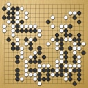 Board position at the end of game WAGC 1992 - Round 4 - Game 7: Andras Gondor vs Vesa Laatikainen