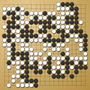 Board position at the end of game WAGC 1992 - Round 4 - Game 2: Laurent Heiser vs Ying Kan