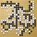 Board position at the end of game WAGC 1992 - Round 5 - Game 5: Joong-Ki Kim vs Yupang Kou