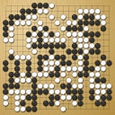 Board position at the end of game WAGC 1992 - Round 6 - Game 7: Alain Wettach vs Krzysztof Giedrojc