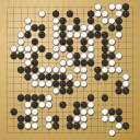 Board position at the end of game WAGC 1992 - Round 6 - Game 4: Young Chang vs Christer Lindstedt