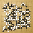 Board position at the end of game WAGC 1992 - Round 7 - Game 7: Ying-Min Tse vs Kwong-Moon Lee