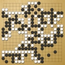 Board position at the end of game WAGC 1992 - Round 8 - Game 12: Carlos Almiron vs Noel Mitchell