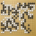 Board position at the end of game WAGC 1992 - Round 8 - Game 6: Jostein Flood vs Petr Cipra